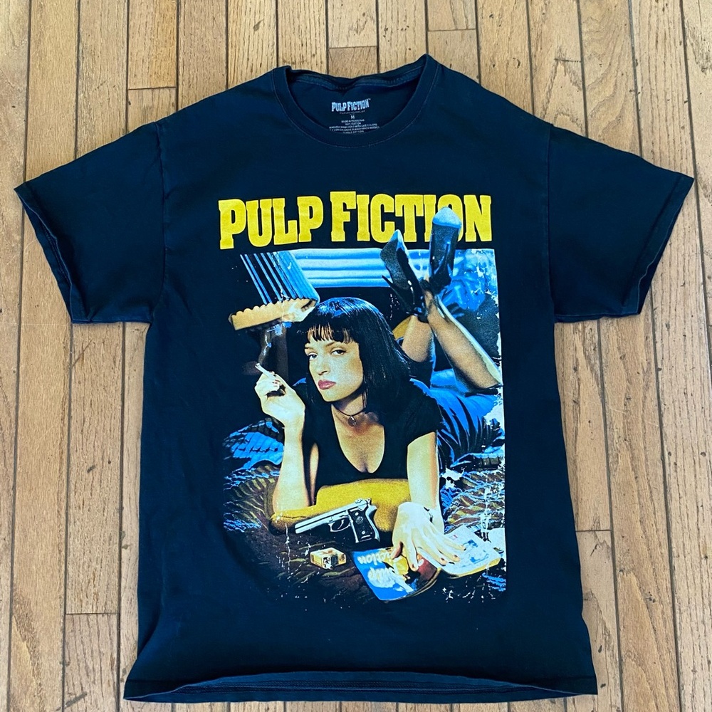 Black Pulp Fiction Graphic T-Shirt